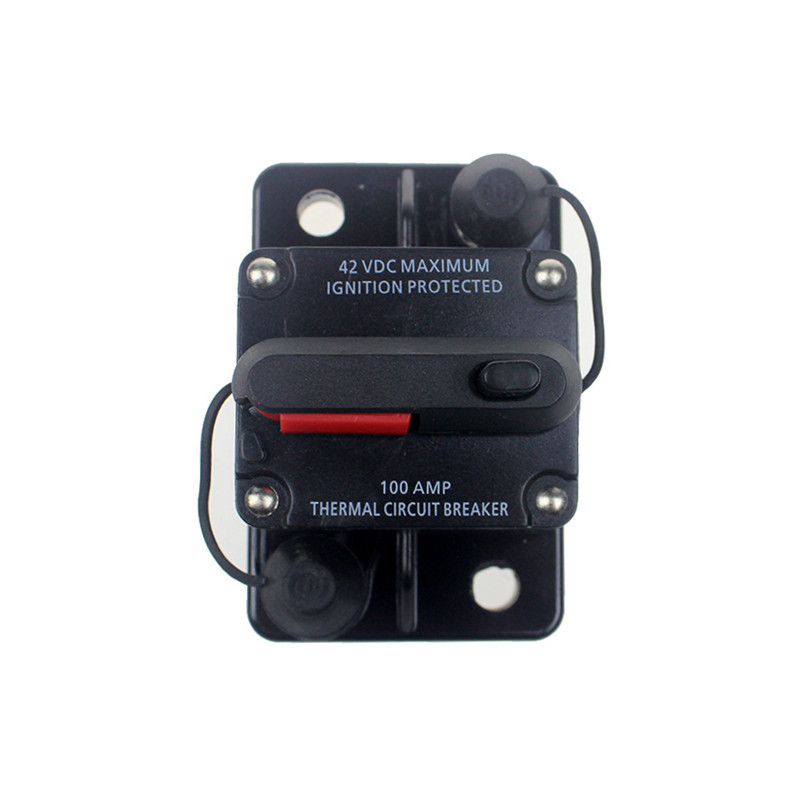 12V 24VDC 60A 80A 100A 150A 200A 250A 300A fekete színű otthoni szolár rendszer Vízálló megszakító Reset biztosíték-frekvenciaváltó